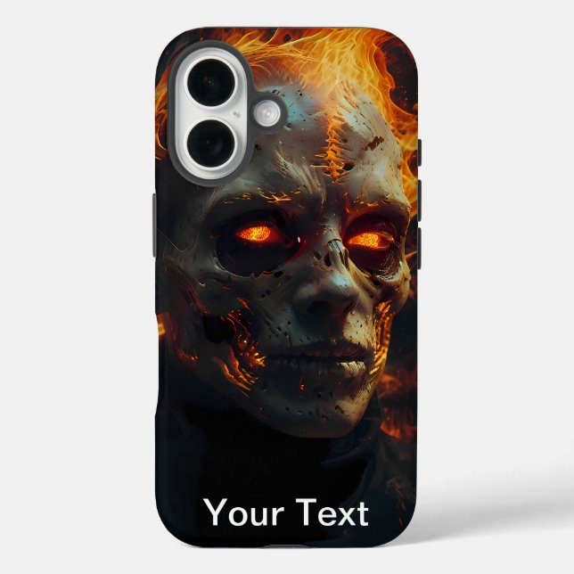 Otterbox Inferno Zombie Skull Infernal Flame Case-Mate iPhone Case (Back)