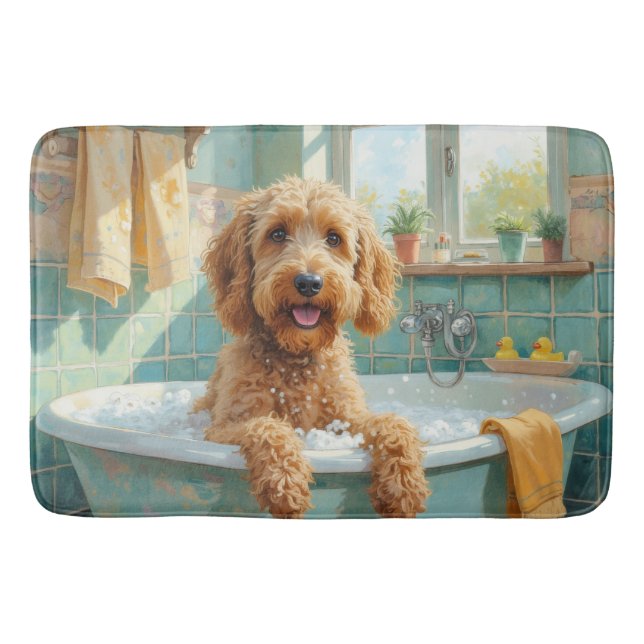Otterhound Bath Time Playful Bathroom Decor Mat (Front)