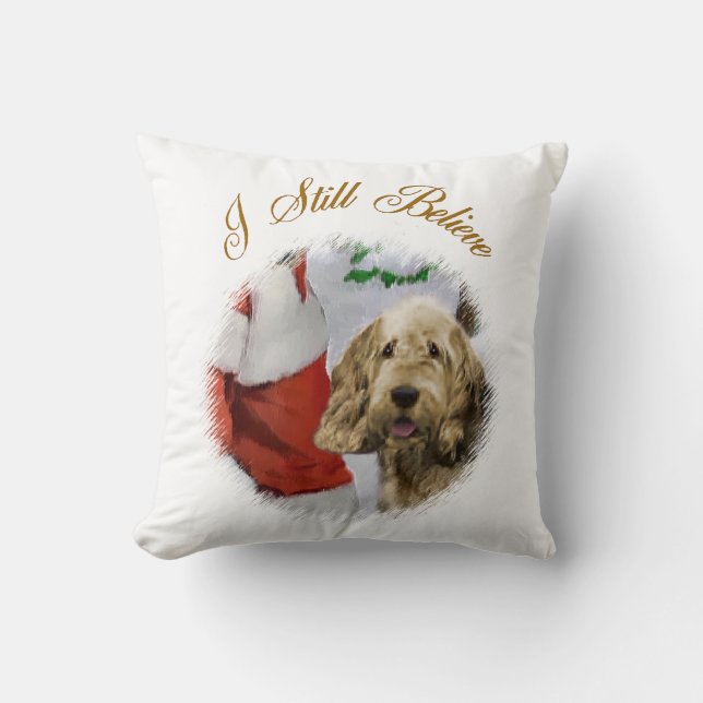 Otterhound Christmas Cushion (Front)