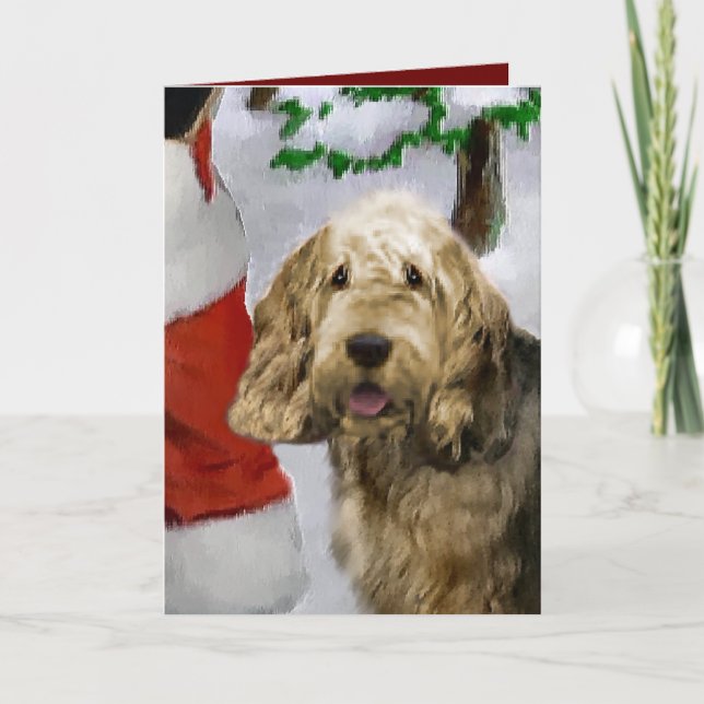 Otterhound Christmas Gifts Holiday Card (Front)