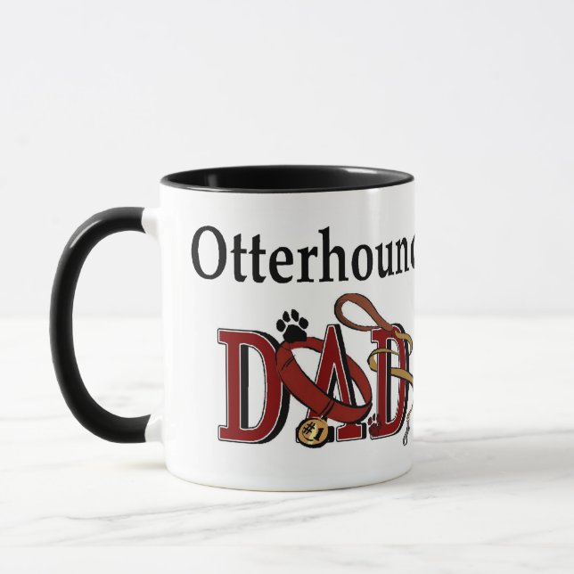 Otterhound Dad Gifts Mug (Left)
