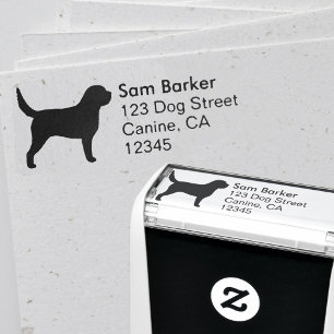 Otterhound Dog Breed Silhouette Return Address Self-inking Stamp