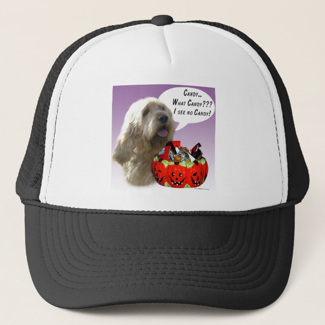 Otterhound Halloween Candy Trucker Hat (Front)