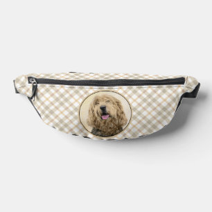 Otterhound Painting Black and Tan Original Dog Art Bum Bags
