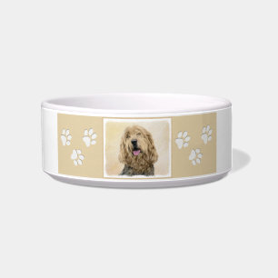 Otterhound Painting - Cute Original Dog Art Bowl