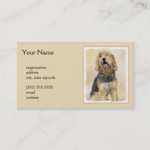 Otterhound Painting - Cute Original Dog Art Business Card