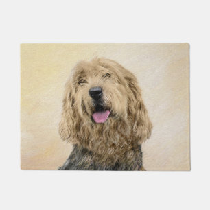 Otterhound Painting - Cute Original Dog Art Doormat
