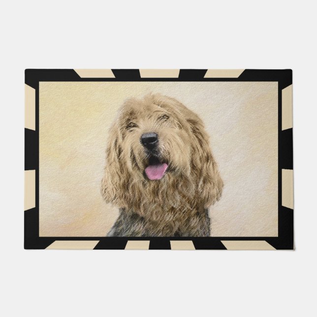 Otterhound Painting - Cute Original Dog Art Doormat (Front)