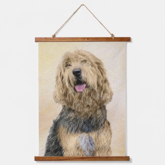 Otterhound Painting - Cute Original Dog Art Hanging Tapestry (Front)
