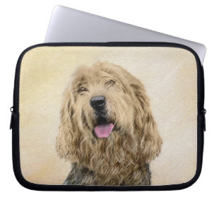 Otterhound Painting - Cute Original Dog Art Laptop Sleeve