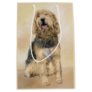 Otterhound Painting - Cute Original Dog Art Medium Gift Bag