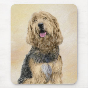 Otterhound Painting - Cute Original Dog Art Mouse Mat