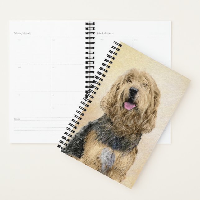 Otterhound Painting - Cute Original Dog Art Planner (Display)