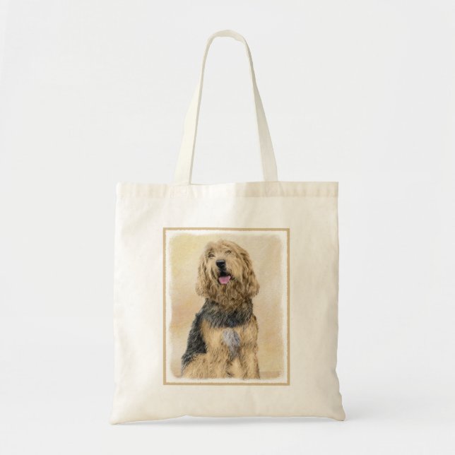 Otterhound Painting - Cute Original Dog Art Tote Bag (Front)