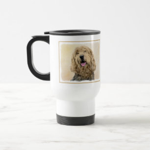 Otterhound Painting - Cute Original Dog Art Travel Mug