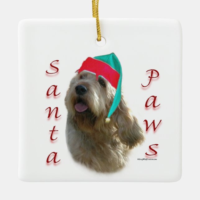 Otterhound Santa Paws Ceramic Ornament (Front)