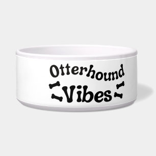 Otterhound Vibes Ceramic Dog Bowl