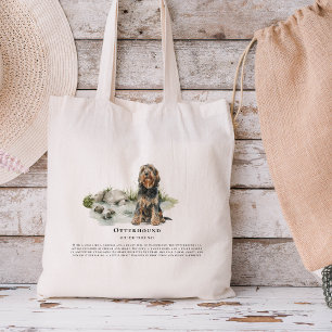 Otterhound   Watercolor Dog Breed Quote Tote Bag