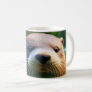 Otterly Adorable - AI Fantasy Digital Art Print Coffee Mug