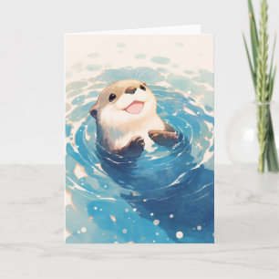 Otterly Adorable Aquatic Adventure Card