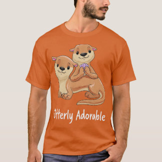 Otterly adorable  Otter Girls Ferret Marten  T-Shirt