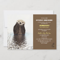Otterly Awesome Cute Otter Nautical Birthday