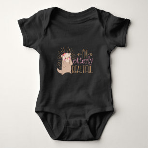 Otterly Beautiful Cute Otter Gag Baby Bodysuit