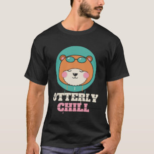Otterly Chill Cute Otter in Sunglasses Street Art T-Shirt