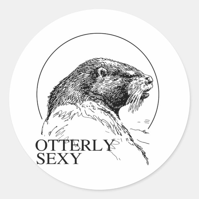 OTTERLY CLASSIC ROUND STICKER (Front)