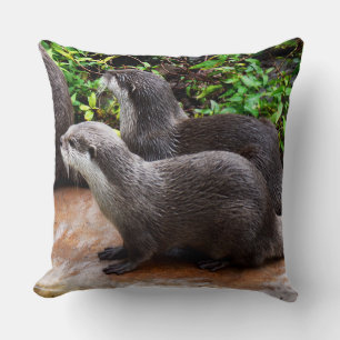 Otterly Cute, Otters, Large Lounge Cushion. Cushion