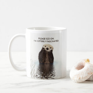 Otterly Fascinated Funny Pun Coffee Mug