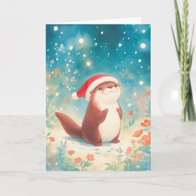 Otterly Festive Card (Front)