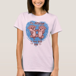 Otterly in Love – Otter Animal Pun T-Shirt