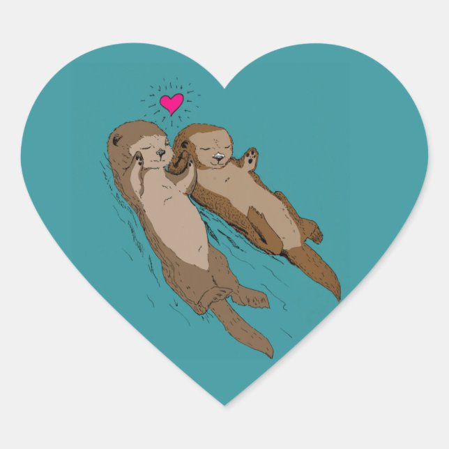 Otterly in Love Sticker (Front)