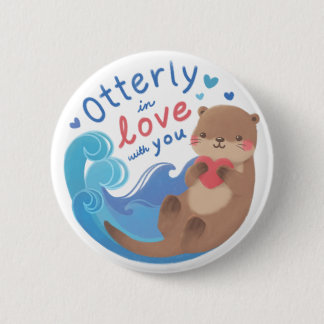 Otterly in Love with You 6 Cm Round Badge