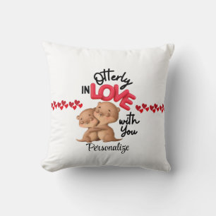 Otterly in Love with You! - Cute Valentine's Day Cushion