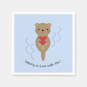 Otterly in Love with You Otter Napkin