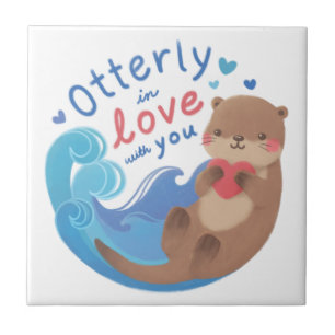 Otterly in Love with You Tile