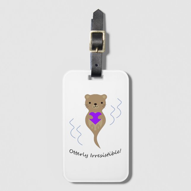 otterly irresistible luggage tag (Front Vertical)