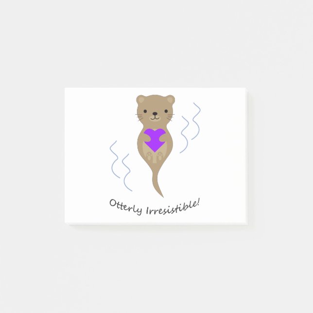 Otterly Irresistible Otter Post-it Notes (Front)