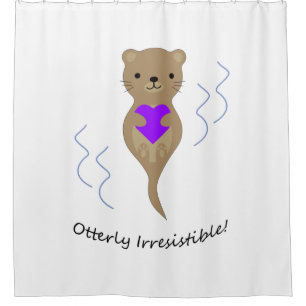 otterly irresistible shower curtain
