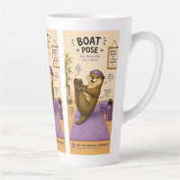 Otterly Relaxing Boat Pose, Dark Lilac 