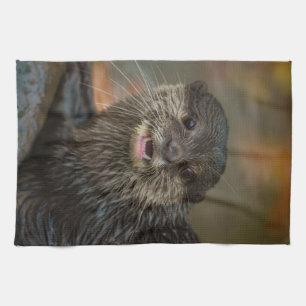 Otterly Surprised Tea Towel