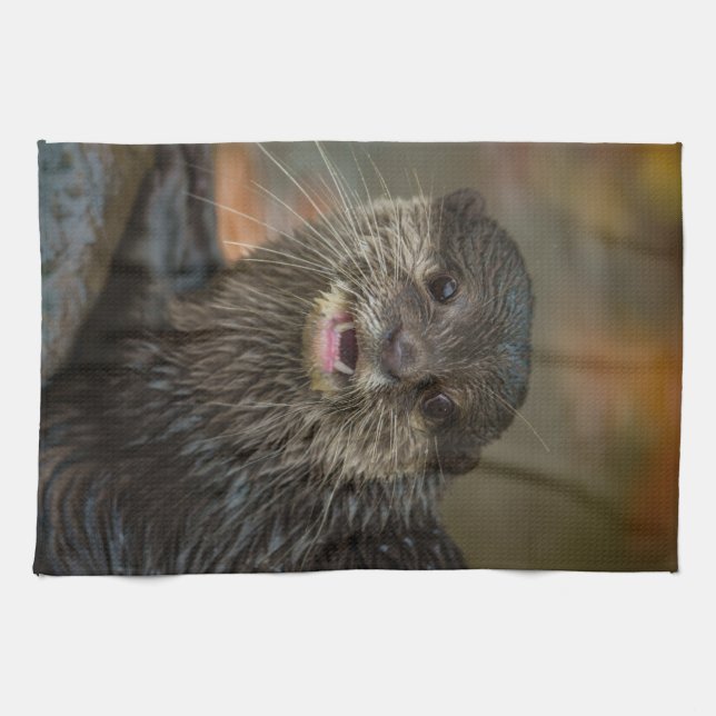 Otterly Surprised Tea Towel (Horizontal)