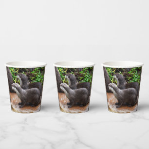 Otterly To Cute, Otters, Paper Cups
