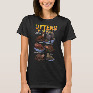 Otters Animal of the World Sea River Otter Educati T-Shirt