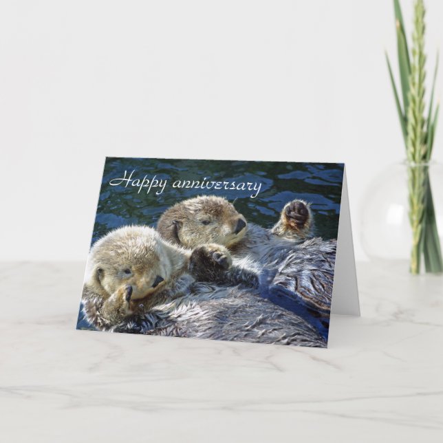 Otters anniversary card (Front)