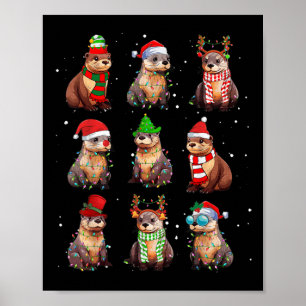 Otters Christmas Lights Decoration Funny Sea Otter