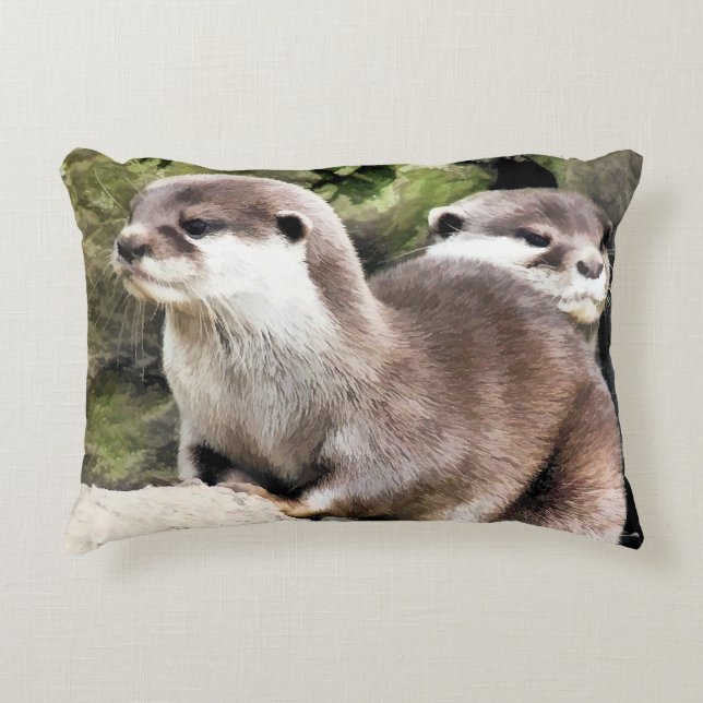 OTTERS DECORATIVE CUSHION (Front)
