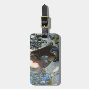 Otters Drinking, Luggage Tag